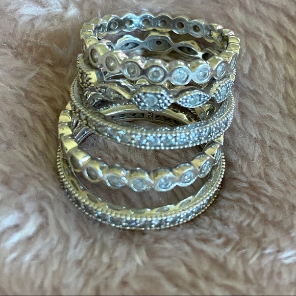 𝅺NEW Silver 925 Stackable ring set5 on the set - Picture 3 of 7